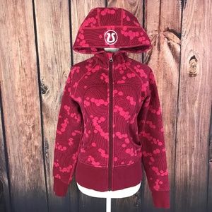 Lululemon Size 4 Scuba Hoodie Red Polka Dot